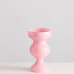 Maison Balzac Gaspard Vase | Pink showcasing its elegant, voluminous curves in dreamy opaque pink glass.