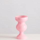 Maison Balzac Gaspard Vase | Pink showcasing its elegant, voluminous curves in dreamy opaque pink glass.