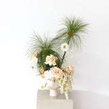 Statement Pastels Bouquet in White Ceramic Vase